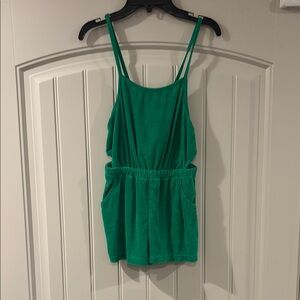 Green Sleeveless Romper